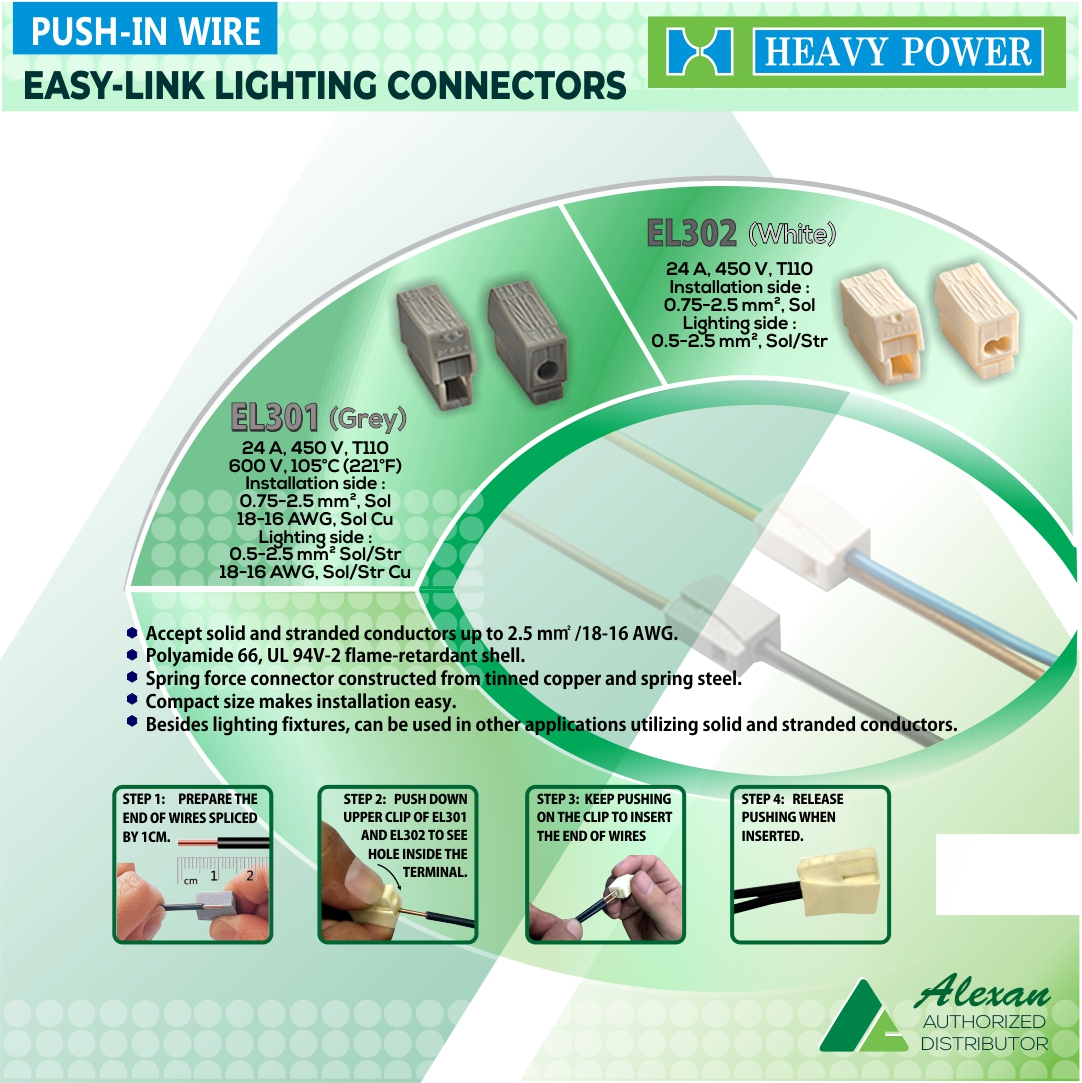 Push In Wire Easy Link Lighting Connector